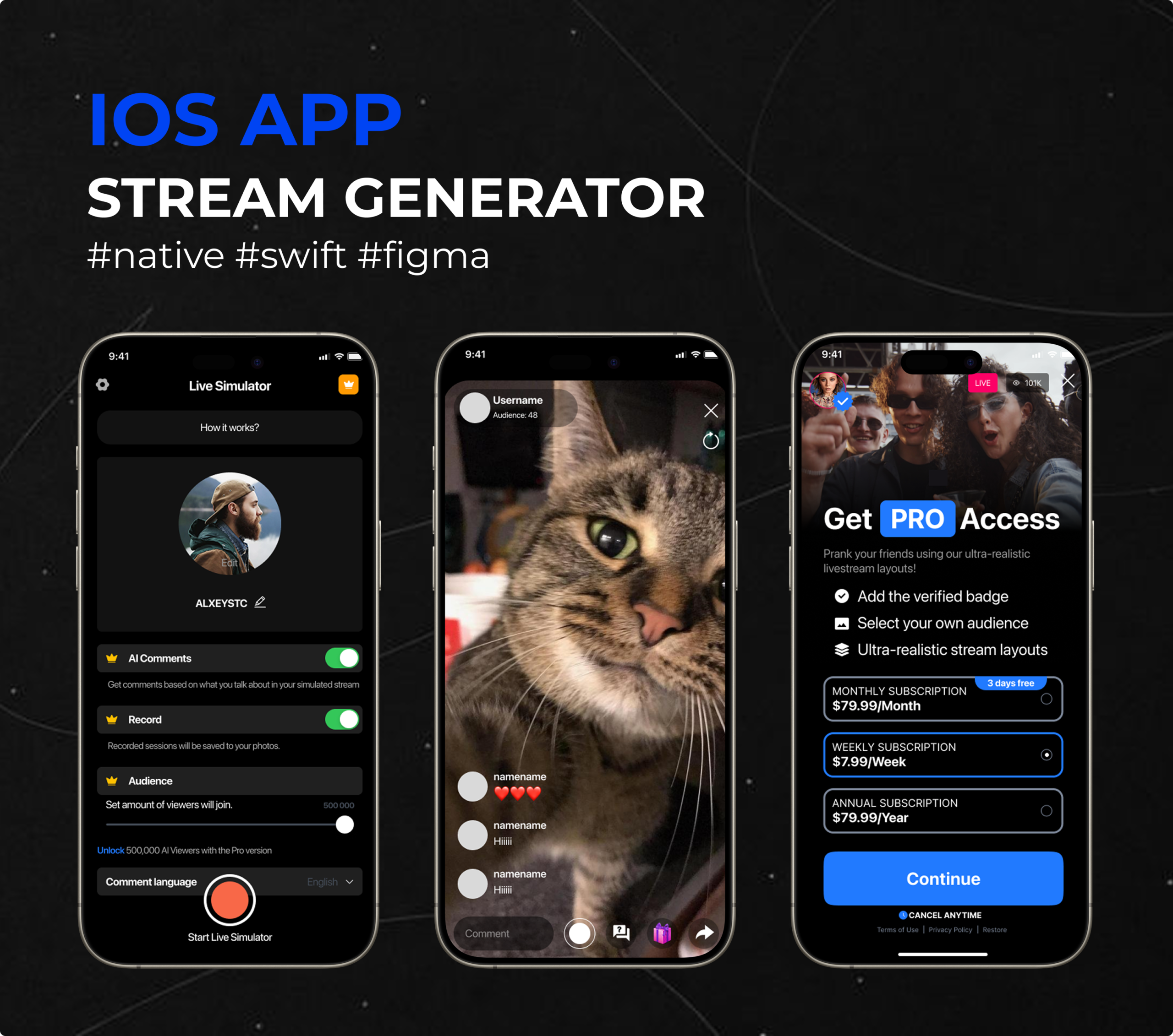 IOS APP – STREAM GENERATOR