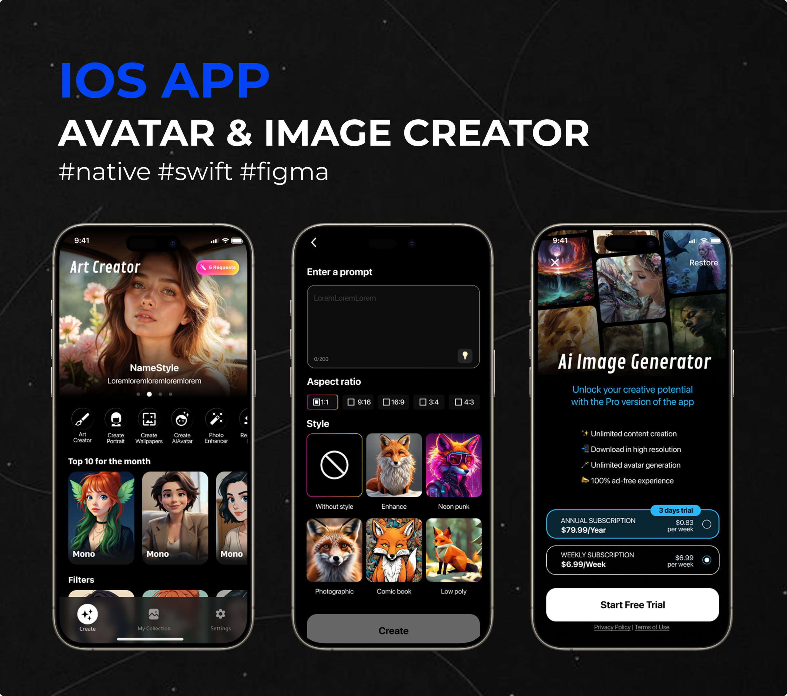 IOS APP – AVATAR & IMAGE CREATOR