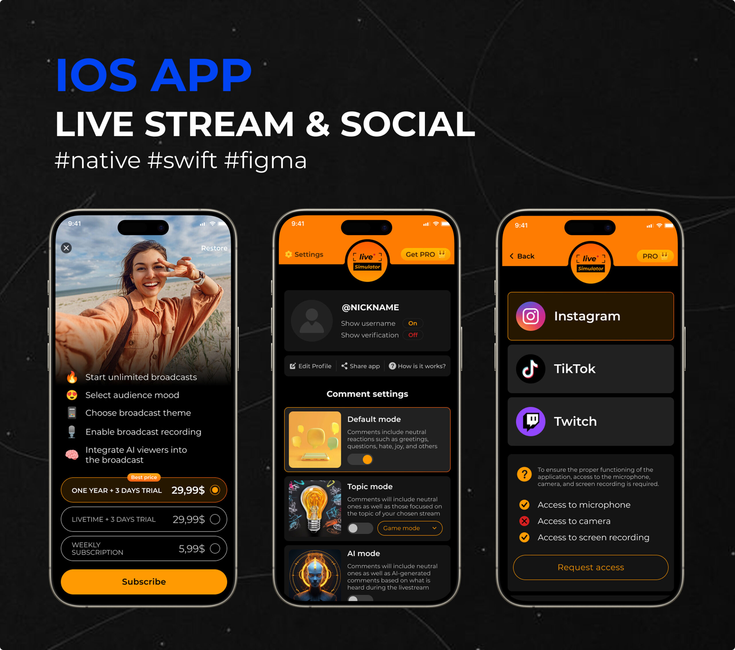 LIVE STREAM & SOCIAL