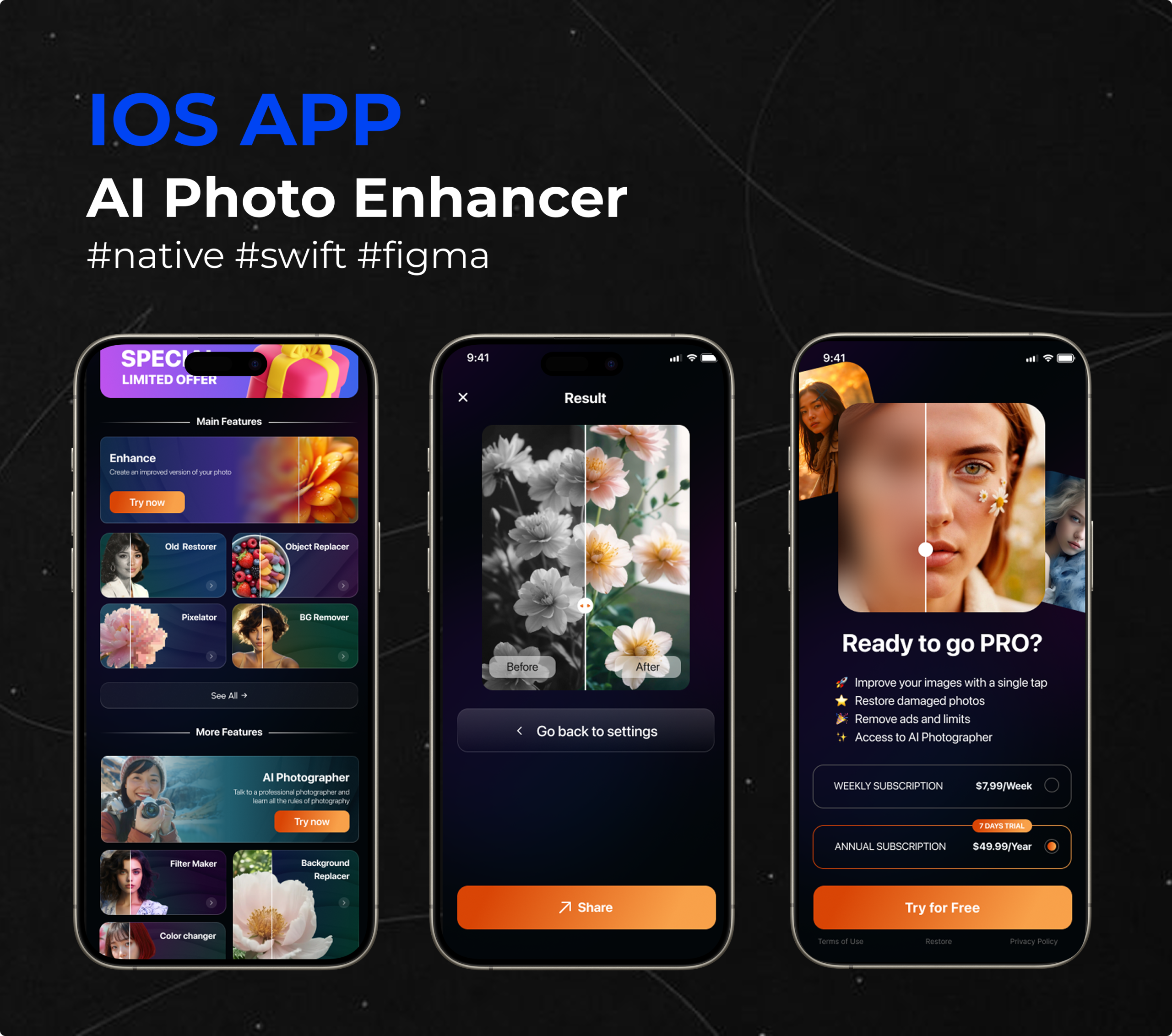 IOS APP – AI Photo Enhancer